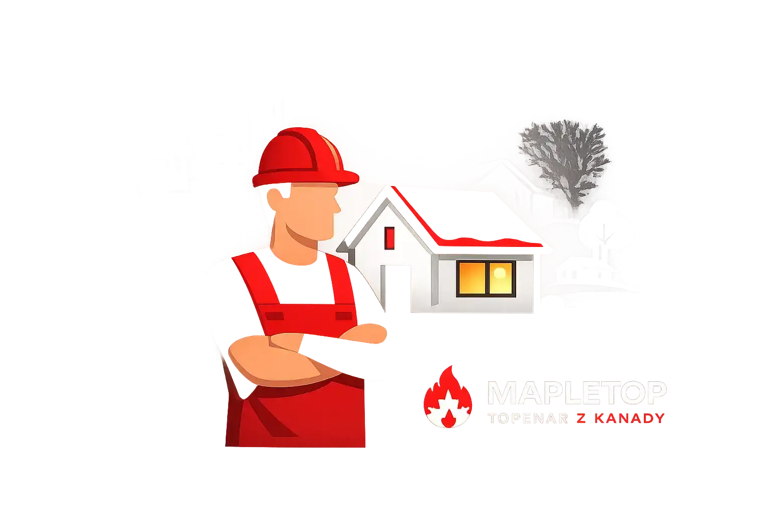 Pracovník Mapletop při instalaci topného systému v Jižních Čechách